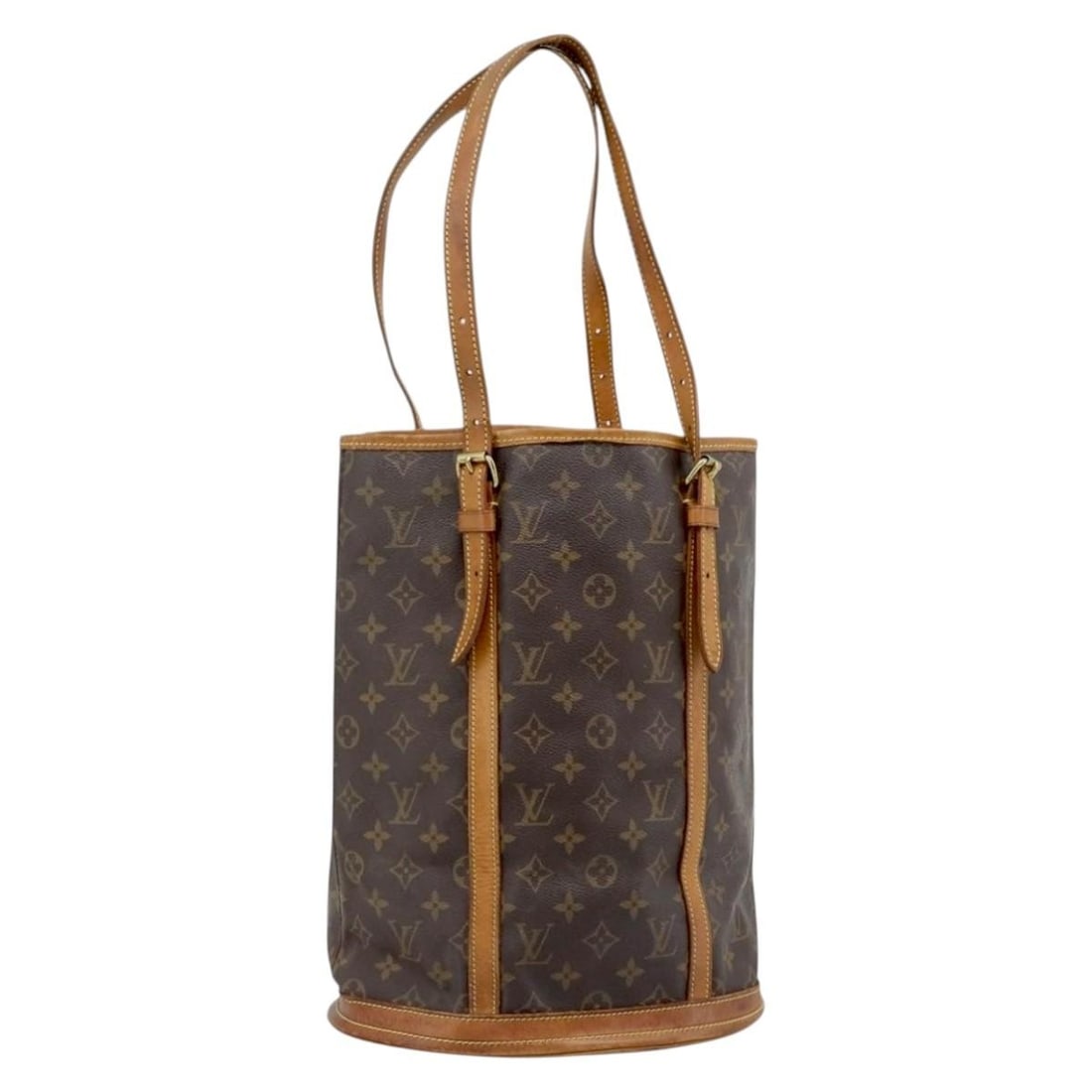 Louis Vuitton M42236 Bucket GM Monogram Canvas Shoulder Bag: Louis Vuitton M42236 Bucket GM Monogram Canvas Shoulder Bag Louis Vuitton Monogram Bucket GM shoulder bag in Monogram Canvas, made in France. This item is identified by product number M42236 and seria
