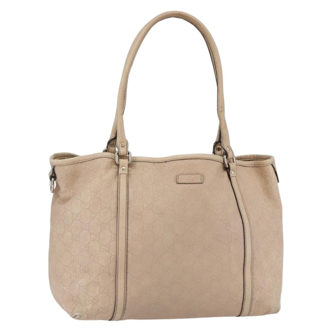 Gucci 197953 Guccissima GG Canvas Leather Tote Bag Beige Pink Gold: Gucci 197953 Guccissima GG Canvas Leather Tote Bag Beige Pink Gold Gucci GG Canvas Guccissima tote bag in leather and GG canvas, made in Italy. The bag features a gold and beige pink exterior and is i