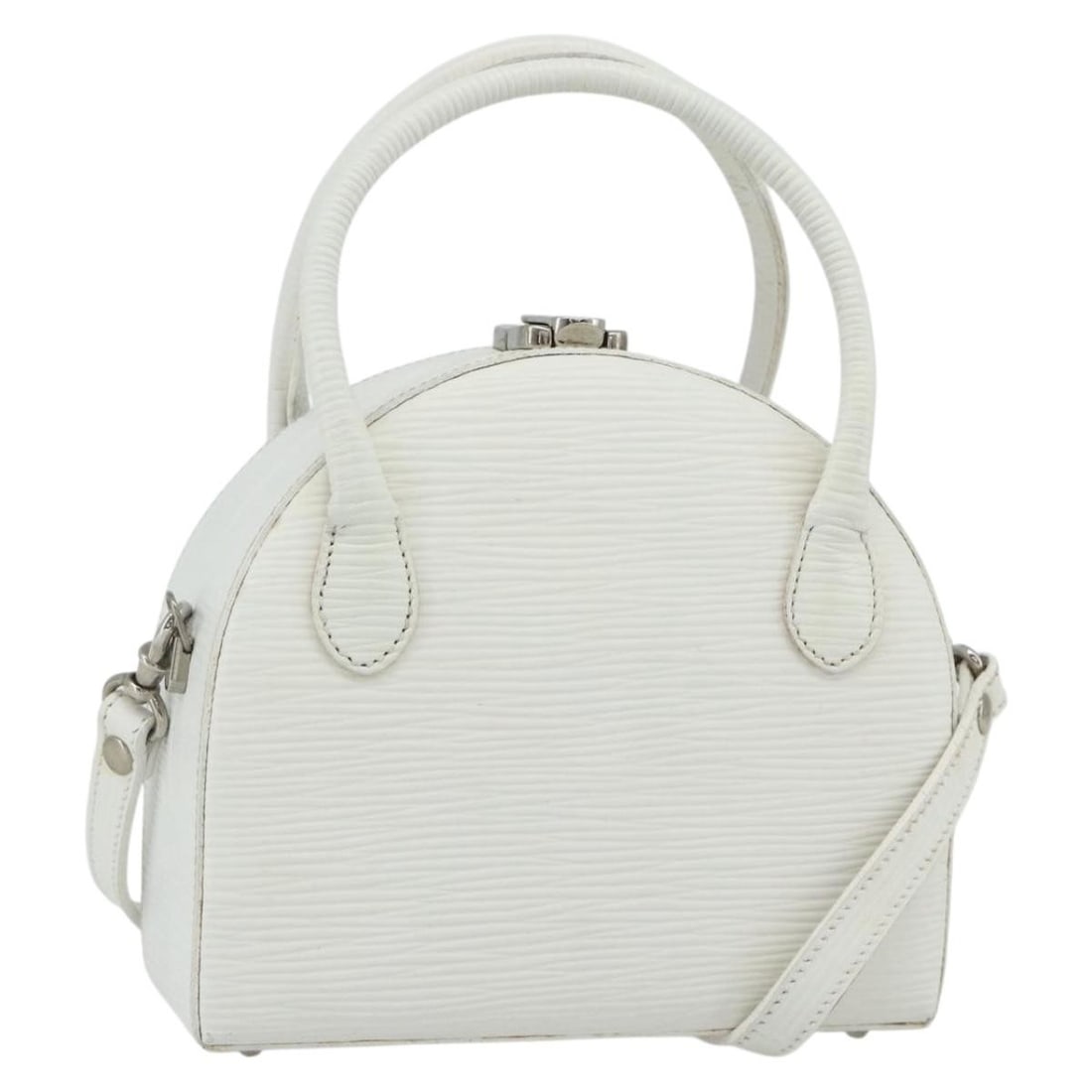 Fendi leather white silver top handle 2way shoulder strap handbag (1 of 18)