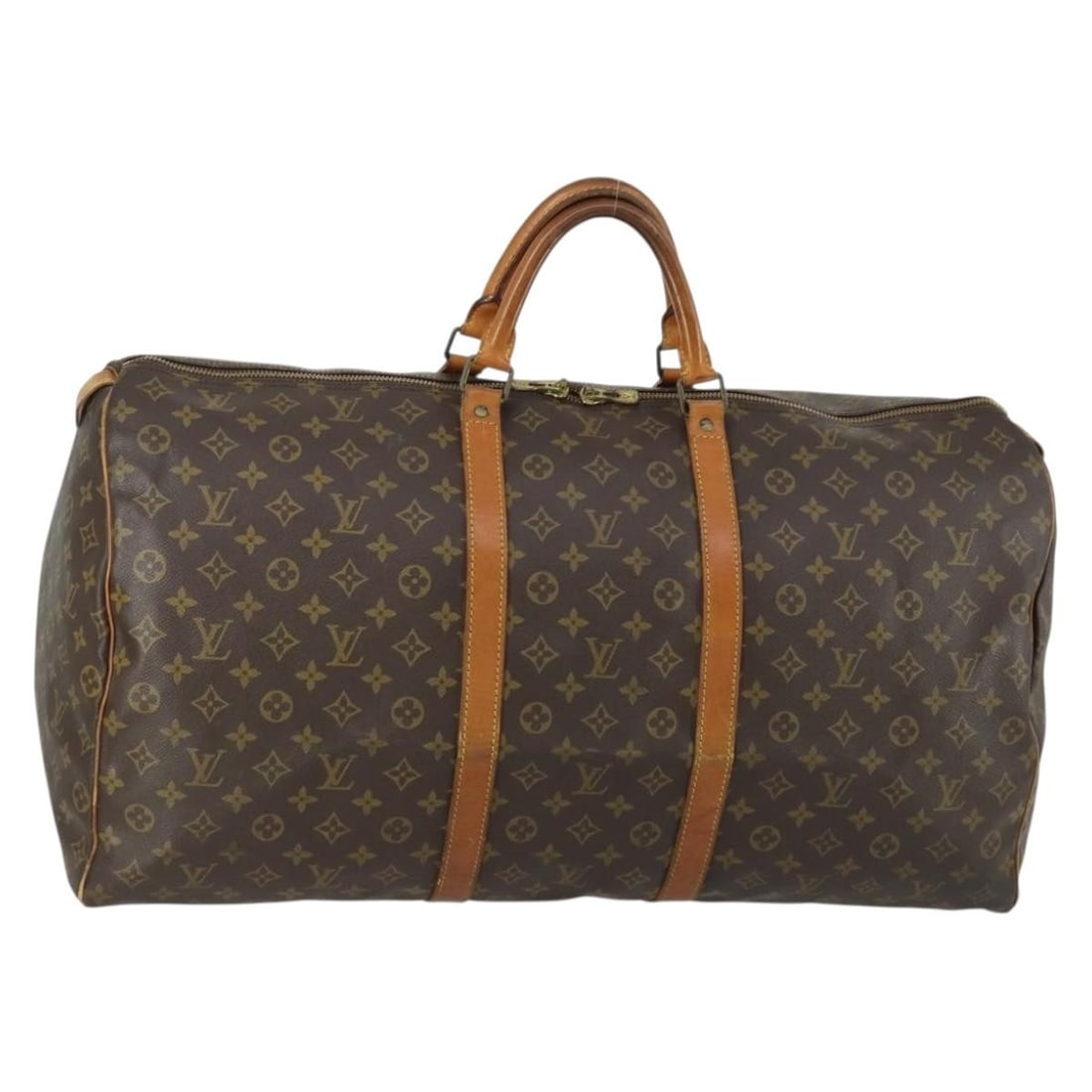 Louis Vuitton M41422 Keepall 60 Monogram Canvas Boston Bag: Louis Vuitton M41422 Keepall 60 Monogram Canvas Boston Bag Louis Vuitton Keepall 60 Boston bag in Monogram canvas, model M41422, made in France. This women's bag is offered without the original box or