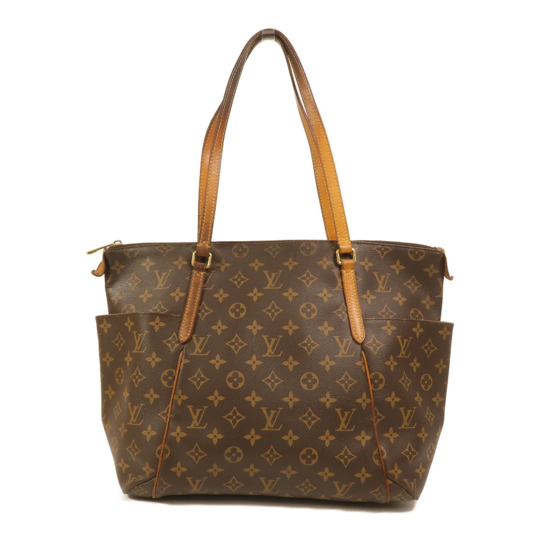 Louis Vuitton Totally MM Monogram Tote Shoulder Bag M56689 Brown: Louis Vuitton Totally MM Monogram Tote Shoulder Bag M56689 Brown A Louis Vuitton Totally MM shoulder tote bag in brown Monogram and PVC coated canvas. It features a shoulder carry design, a handle dro