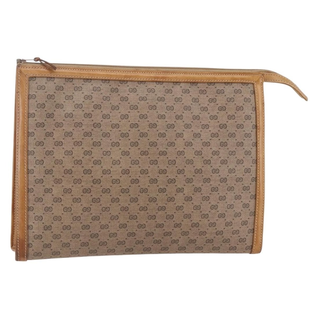 GUCCI Micro GG Supreme Clutch Bag Beige PVC 17 039 1995 Auth: GUCCI Micro GG Supreme Clutch Bag Beige PVC 17 039 1995 Auth This stylish GUCCI Micro GG Supreme Clutch Bag is a timeless accessory for any occasion. Crafted in Italy from durable PVC leather and feat