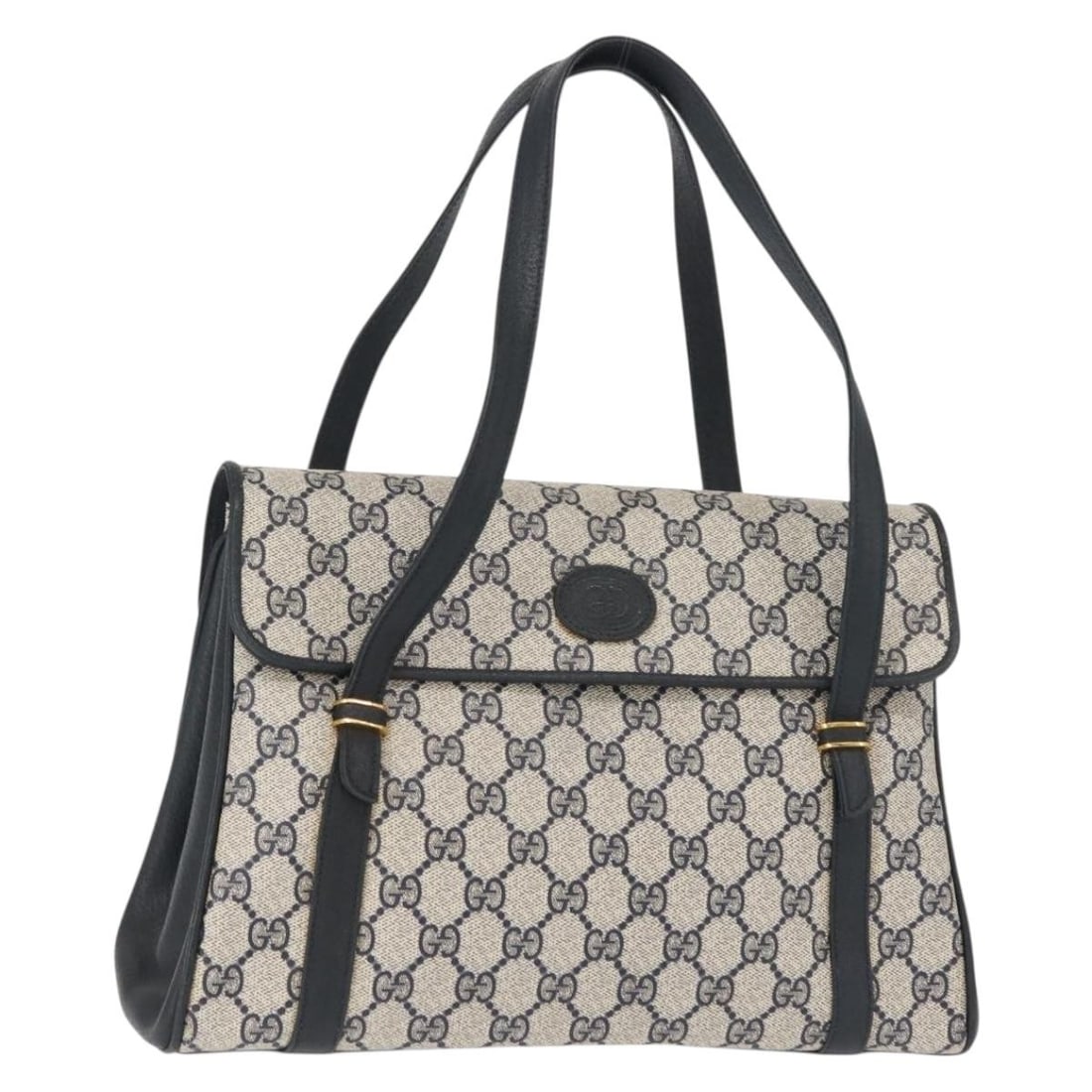 GUCCI GG Supreme Navy Gold PVC Shoulder Bag 000 46 4857 Auth: GUCCI GG Supreme Navy Gold PVC Shoulder Bag 000 46 4857 Auth This GUCCI GG Supreme Shoulder Bag combines elegance and functionality, crafted from durable PVC leather in a striking navy and gold color 