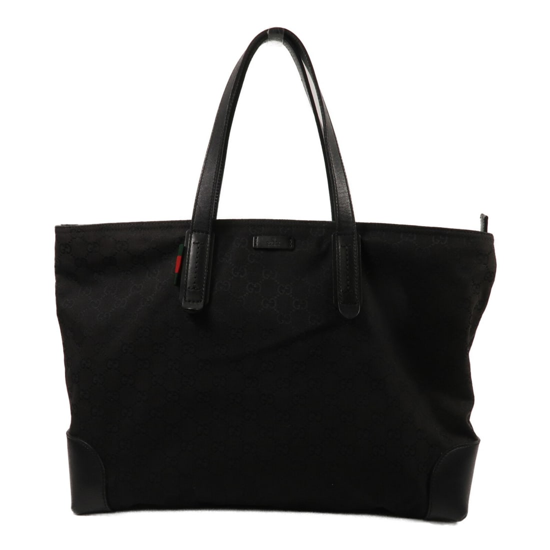 Black GG Canvas Tote Handbag Gucci 308928: Black GG Canvas Tote Handbag Gucci 308928 GUCCI GG Tote Bag 308928 is a black tote bag made from GG canvas. It features a handle drop of 43 cm and includes an open interior with two open pockets and o