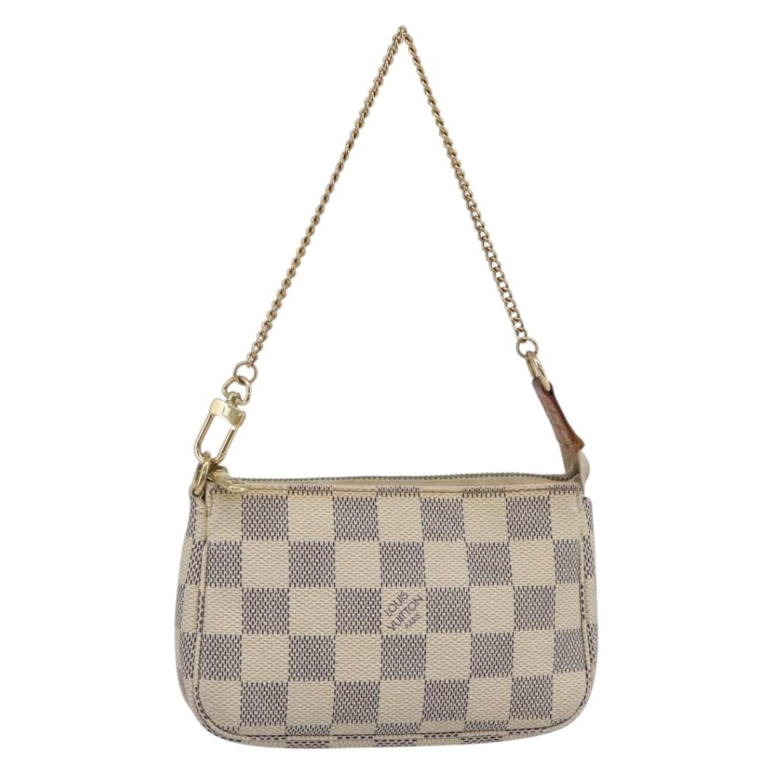 Louis Vuitton N63005 Mini Pochette Accessoires Damier Azur Canvas Pouch: Louis Vuitton N63005 Mini Pochette Accessoires Damier Azur Canvas Pouch A Louis Vuitton Damier Azur Mini Pochette Accessoires pouch in Damier Azur canvas, made in France. This accessory pouch is prese