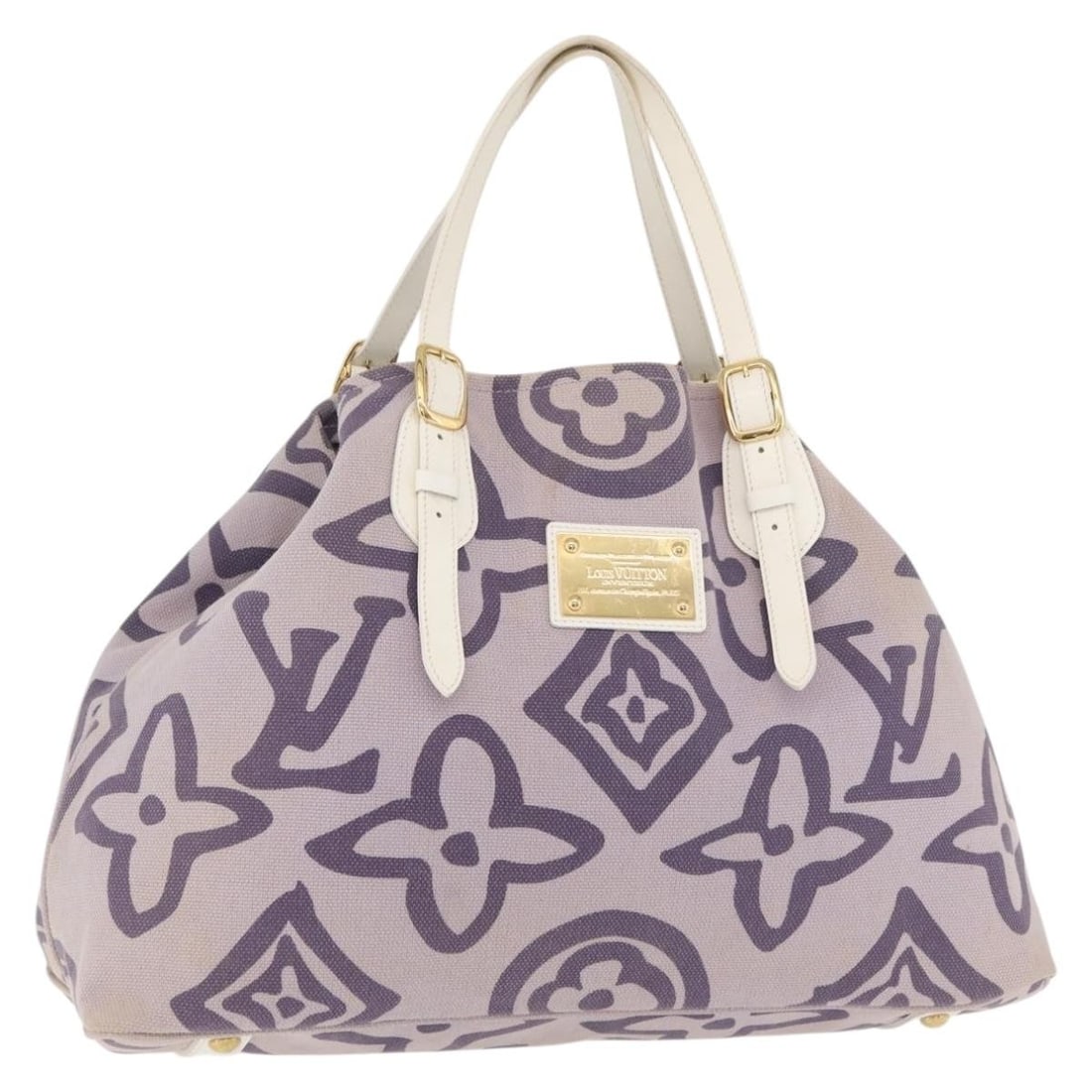 Louis Vuitton M95681 Taicienne GM Purple Canvas Tote Bag: Louis Vuitton M95681 Taicienne GM Purple Canvas Tote Bag Louis Vuitton Cruise Line Taicienne GM tote bag in purple canvas. This women's bag is made in Spain and is offered without the original box or 
