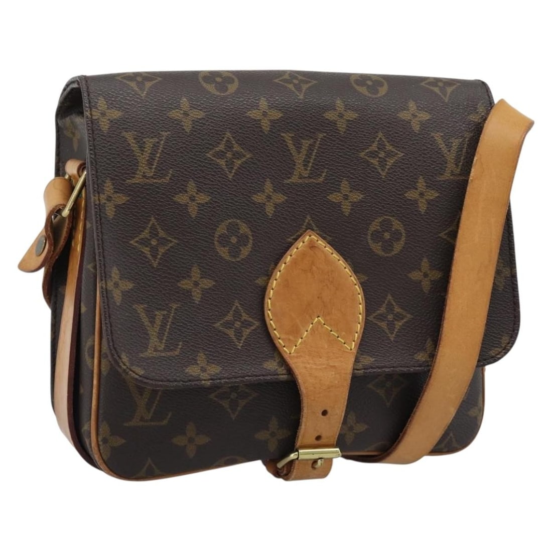 Louis Vuitton M51253 Cartouchiere MM Monogram Canvas Shoulder Bag: Louis Vuitton M51253 Cartouchiere MM Monogram Canvas Shoulder Bag Louis Vuitton Cartouchiere MM shoulder bag in Monogram Canvas, made in France. It features the classic Monogram exterior and is presen