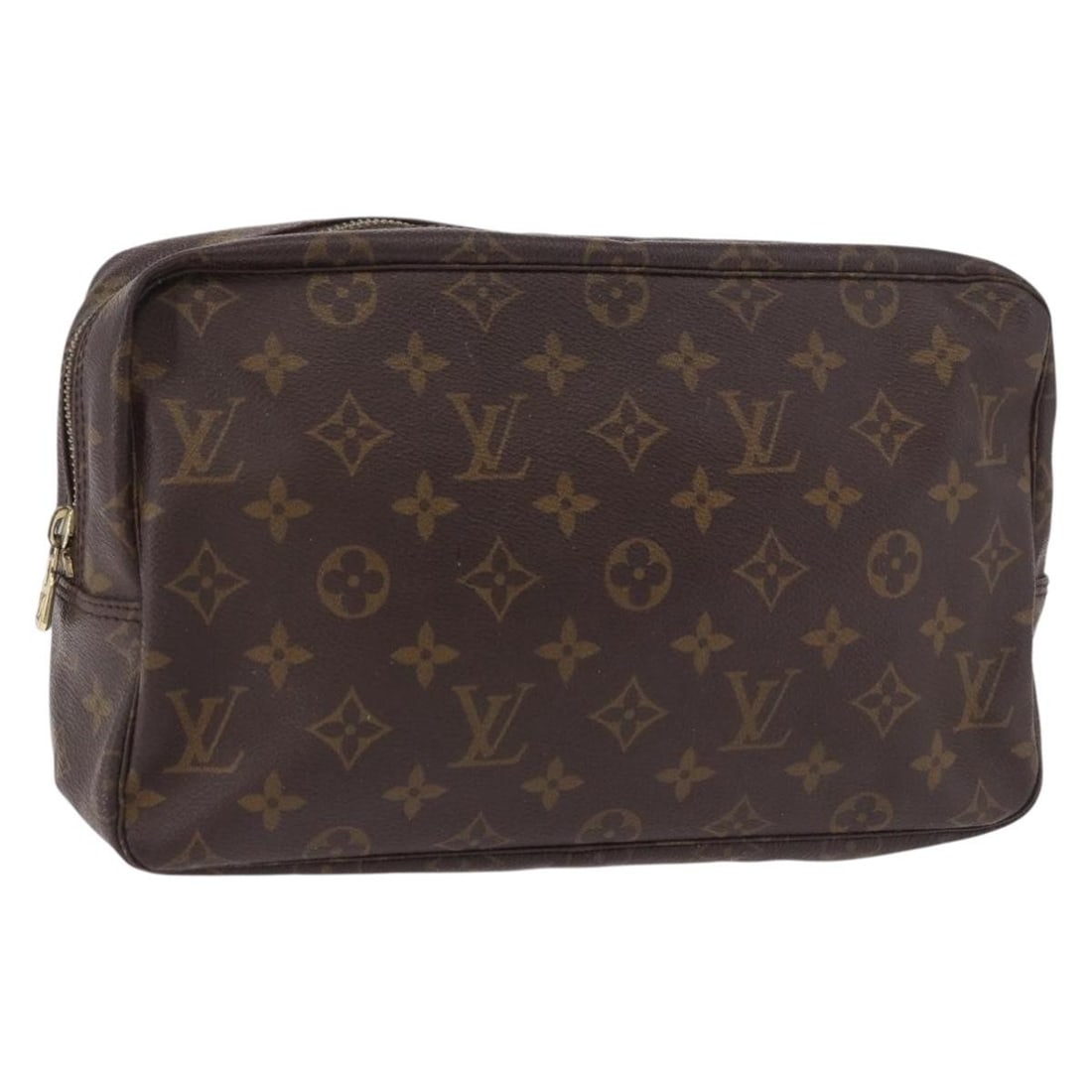 Louis Vuitton M47522 Monogram Canvas Trousse Toilette 28 Clutch Bag: Louis Vuitton M47522 Monogram Canvas Trousse Toilette 28 Clutch Bag Louis Vuitton Monogram Trousse Toilette 28 clutch bag in Monogram Canvas, made in France. The bag measures approximately 28 cm wide,