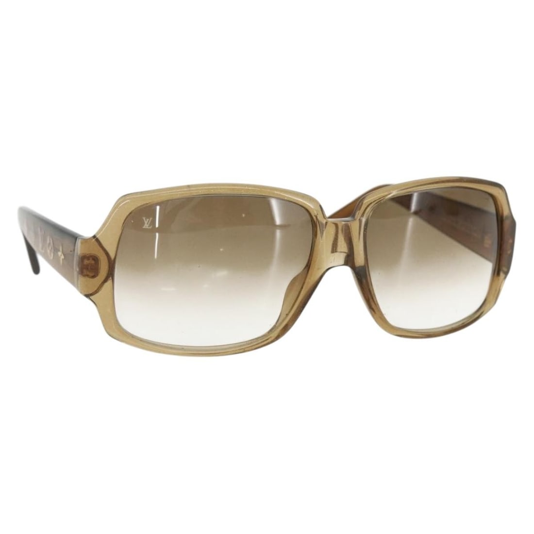 Louis Vuitton Z0025E Brown Plastic Sunglasses with Case: Louis Vuitton Z0025E Brown Plastic Sunglasses with Case Louis Vuitton Z0025E sunglasses in brown plastic with a women's design and included sunglass case. Made in Italy, this pair is heavily used with