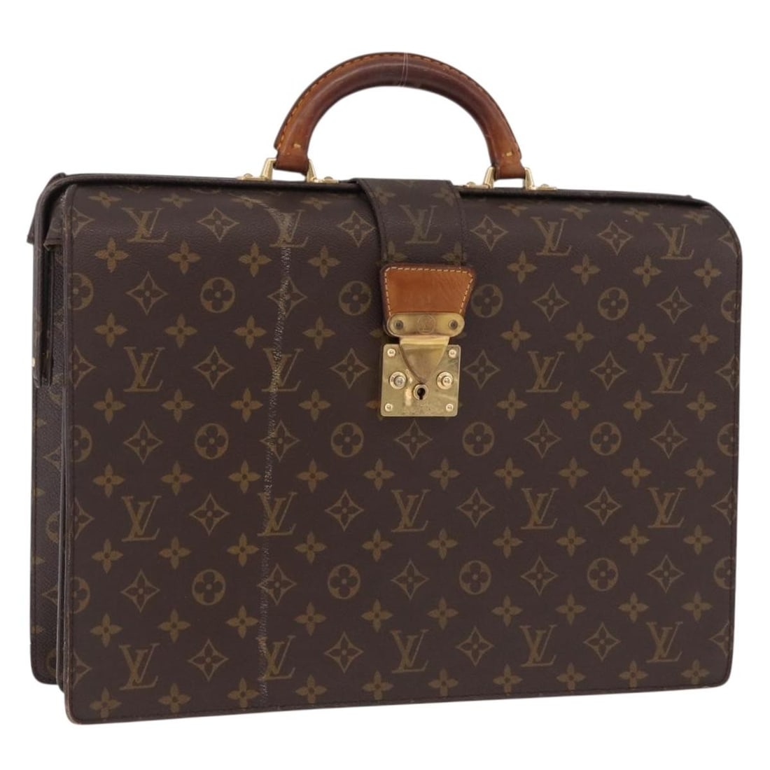 Louis Vuitton M53305 Monogram Canvas Serviette Fermoir Briefcase: Louis Vuitton M53305 Monogram Canvas Serviette Fermoir Briefcase Louis Vuitton Monogram Serviette Fermoir Business Bag, style M53305, made in France. It is crafted from Monogram Canvas and features a 