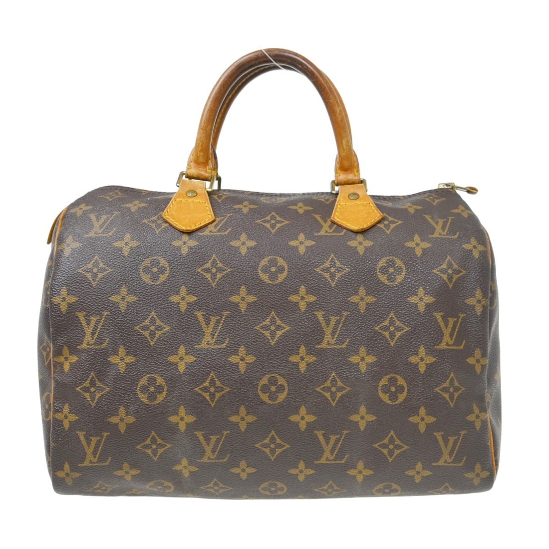 Louis Vuitton Speedy 30 Monogram Canvas Satchel M41526: Louis Vuitton Speedy 30 Monogram Canvas Satchel M41526 Vintage Louis Vuitton Speedy 30 handbag in Monogram canvas with leather double handles and a zip closure. This satchel-style top handle bag shows