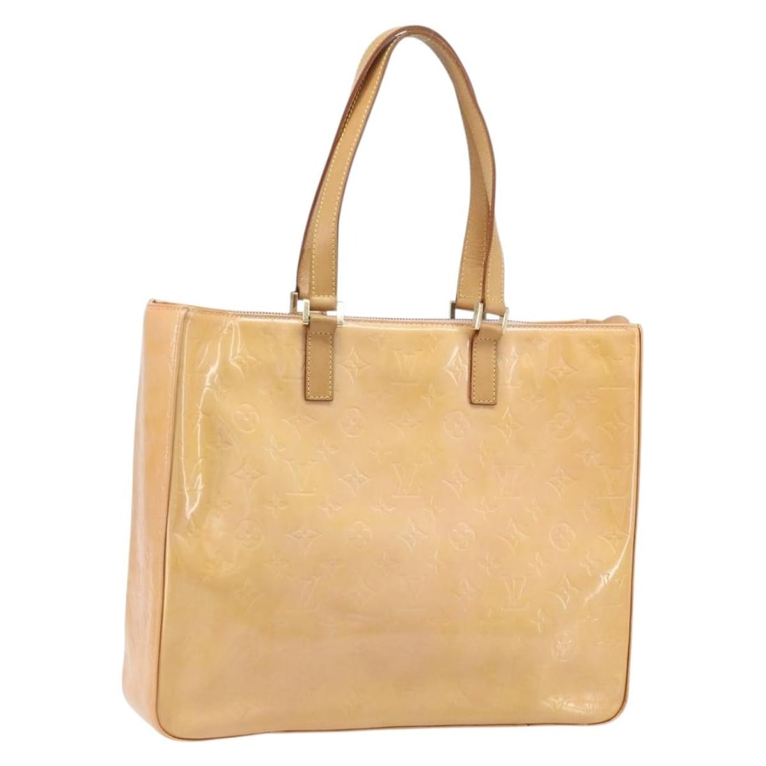 Marshmallow Pink Vernis Columbus Tote Patent Leather M91032 by Louis Vuitton: Marshmallow Pink Vernis Columbus Tote Patent Leather M91032 by Louis Vuitton This Louis Vuitton Columbus tote bag features the signature Monogram Vernis patent leather in Marshmallow Pink. Designed fo