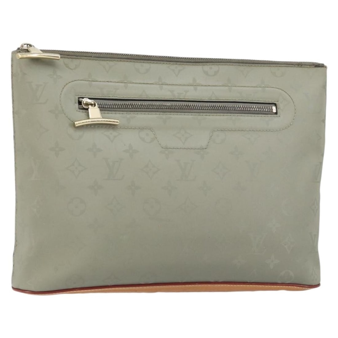LOUIS VUITTON Monogram Titanium Gray Pochette Cosmos Clutch Bag M63240 Auth (1 of 18)