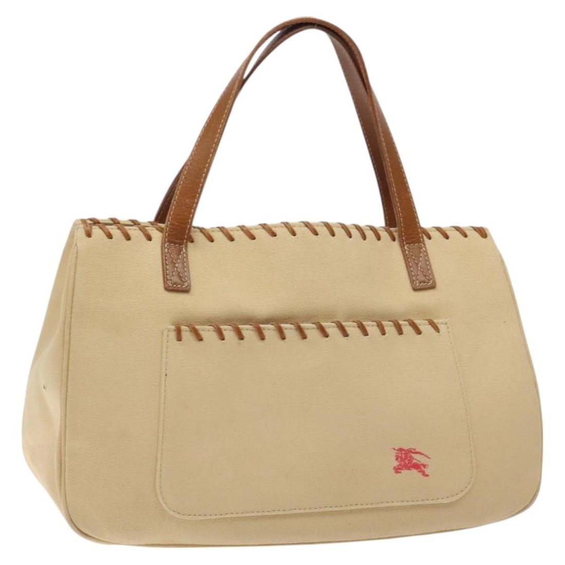 BURBERRY Blue Label Canvas Tote Handbag Beige Silver Japan: BURBERRY Blue Label Canvas Tote Handbag Beige Silver Japan This Burberry Blue Label Tote Bag is a stylish and practical accessory, crafted from durable canvas in a sophisticated beige and silver color