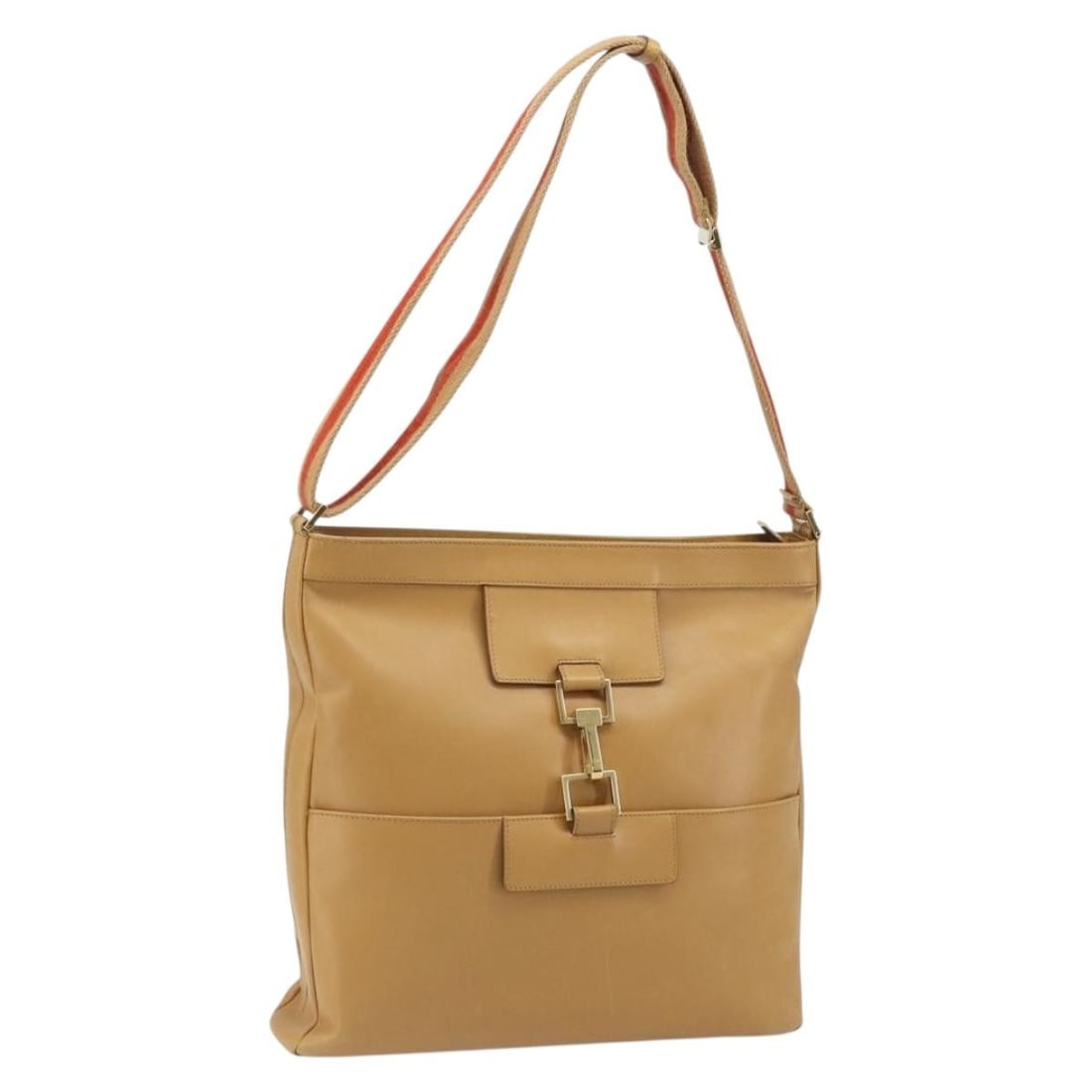 Gucci 001 4094 Jackie Sherry leather shoulder bag brown red gold: Gucci 001 4094 Jackie Sherry leather shoulder bag brown red gold Gucci Jackie Sherry Line shoulder bag in leather, presented in brown, gold, and red. Made in Italy, this women's shoulder bag has a str