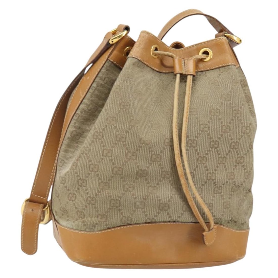 GUCCI GG Canvas Shoulder Bag Beige Gold 001 854 1627 Italy Auth: GUCCI GG Canvas Shoulder Bag Beige Gold 001 854 1627 Italy Auth This authentic GUCCI GG Canvas Shoulder Bag showcases a stylish blend of beige and gold, making it a chic addition to any outfit. Crafte