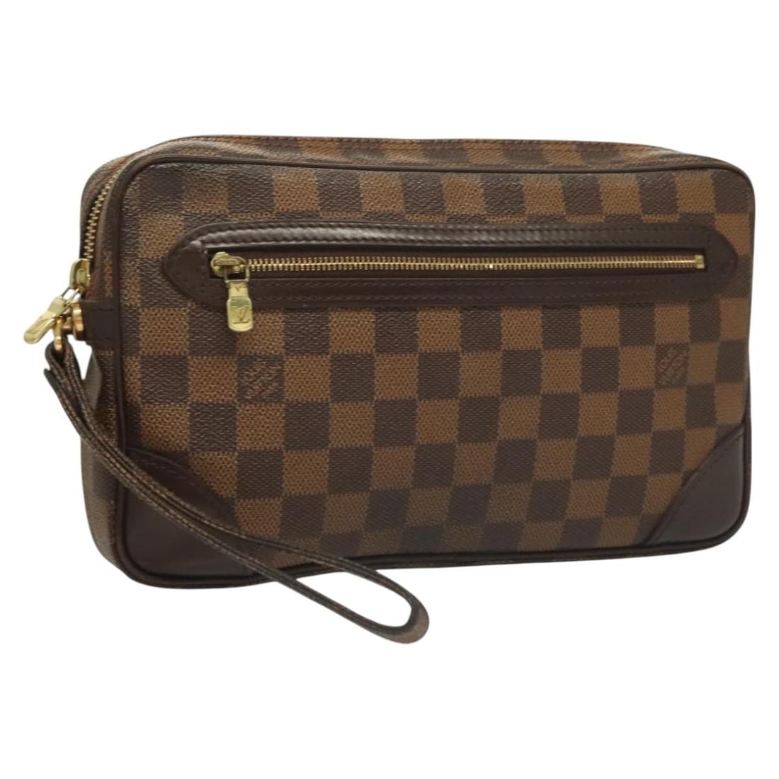 Louis Vuitton Orsay womens clutch in Damier Ebene canvas: Louis Vuitton Orsay womens clutch in Damier Ebene canvas Louis Vuitton Damier Ebene Orsay Clutch Bag made in France. This women's clutch is crafted from Damier Ebene canvas and comes in the Damie Eben