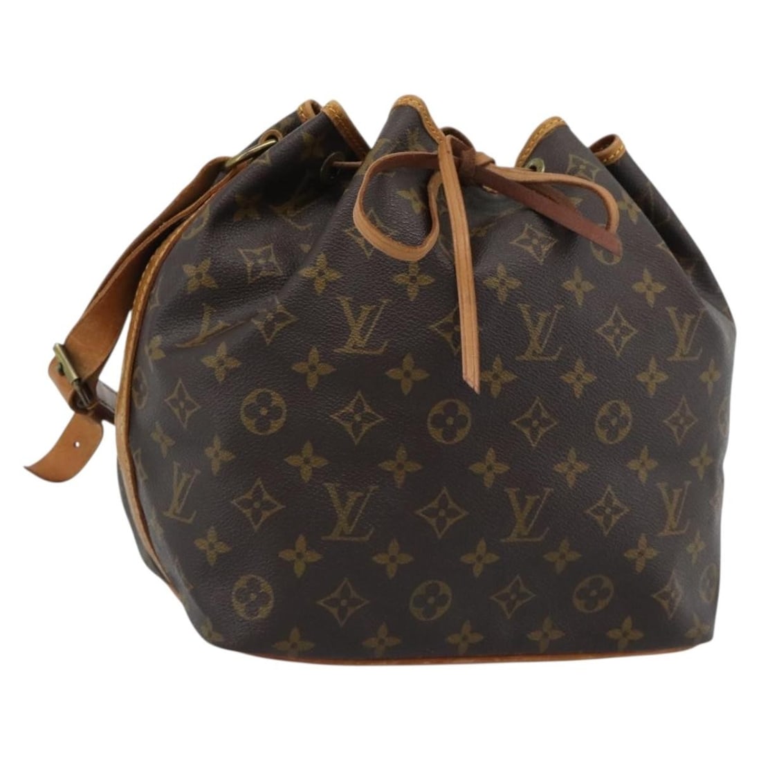 Louis Vuitton Petit Noe Monogram Canvas Shoulder Bag M42226: Louis Vuitton Petit Noe Monogram Canvas Shoulder Bag M42226 This is a Louis Vuitton Monogram Petit Noe shoulder bag made from Monogram Canvas and finished in the classic Monogram colorway. It was made