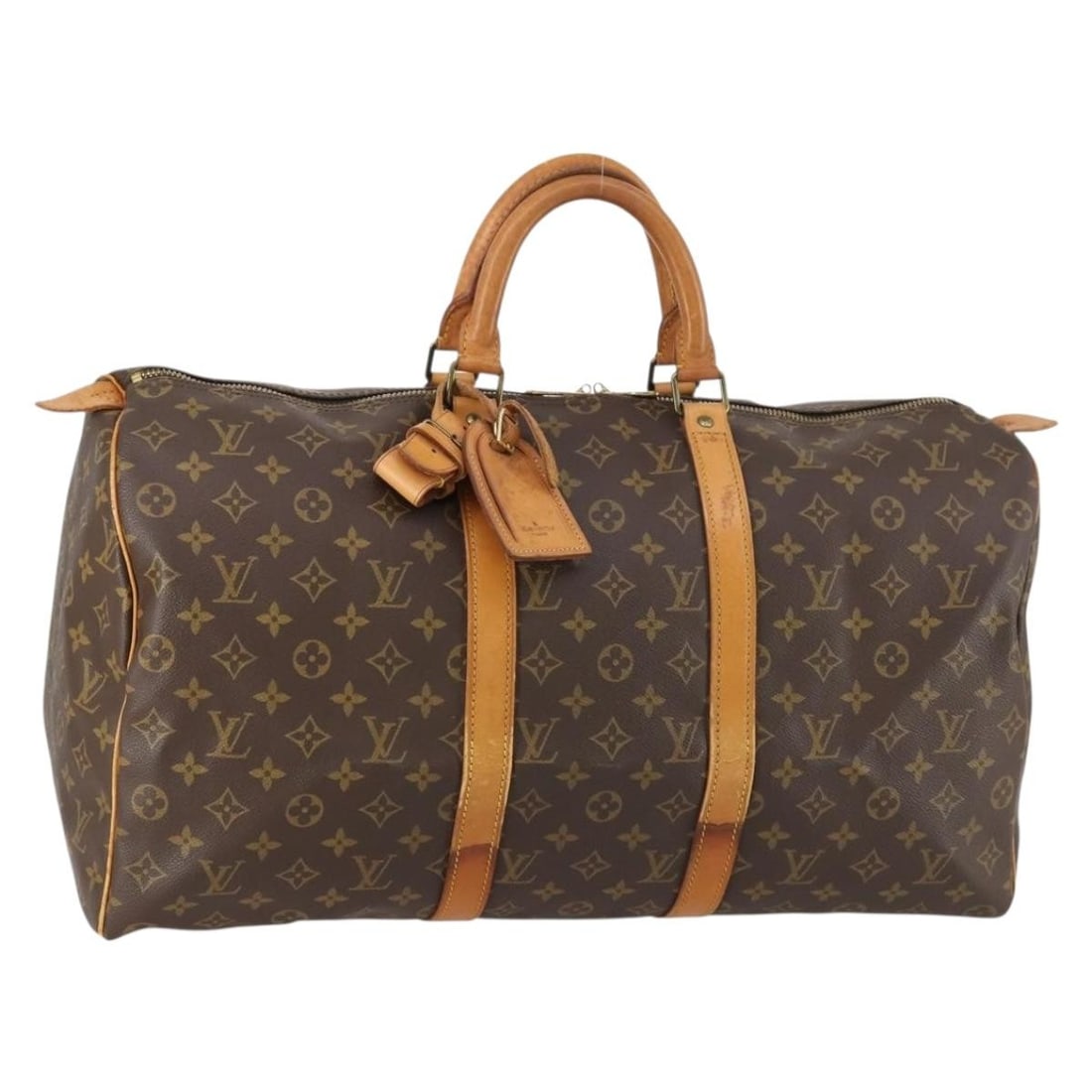 Louis Vuitton M41426 Keepall 50 Monogram Canvas Boston Bag: Louis Vuitton M41426 Keepall 50 Monogram Canvas Boston Bag Louis Vuitton Keepall 50 Boston Bag in Monogram Canvas, presented in the Monogram colorway. This bag is made in the USA and comes with a name