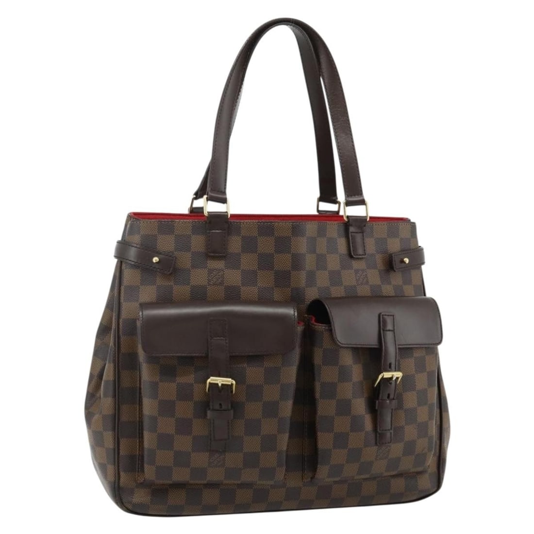 Louis Vuitton Uzes Damier Ebene Canvas Tote N51128: Louis Vuitton Uzes Damier Ebene Canvas Tote N51128 This is a Louis Vuitton Uzes handbag crafted from Damier Ebene canvas. The bag features a structured silhouette with dual top handles and a spacious 