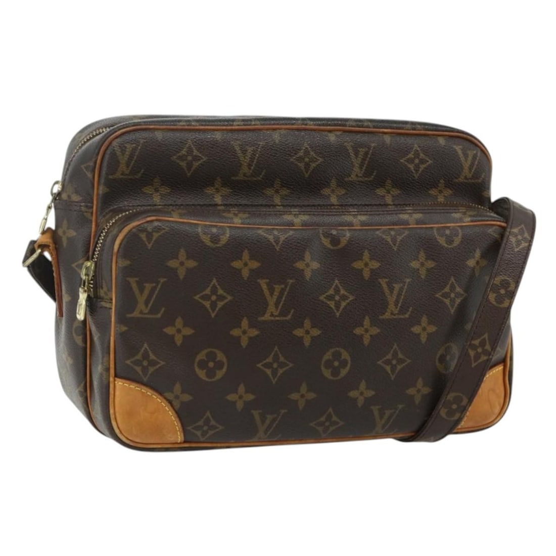 Louis Vuitton Nile Monogram Canvas Shoulder Bag M45244 France: Louis Vuitton Nile Monogram Canvas Shoulder Bag M45244 France This Louis Vuitton Monogram Nile Shoulder Bag, model M45244, is crafted from the brand's signature monogram canvas and features a classic 