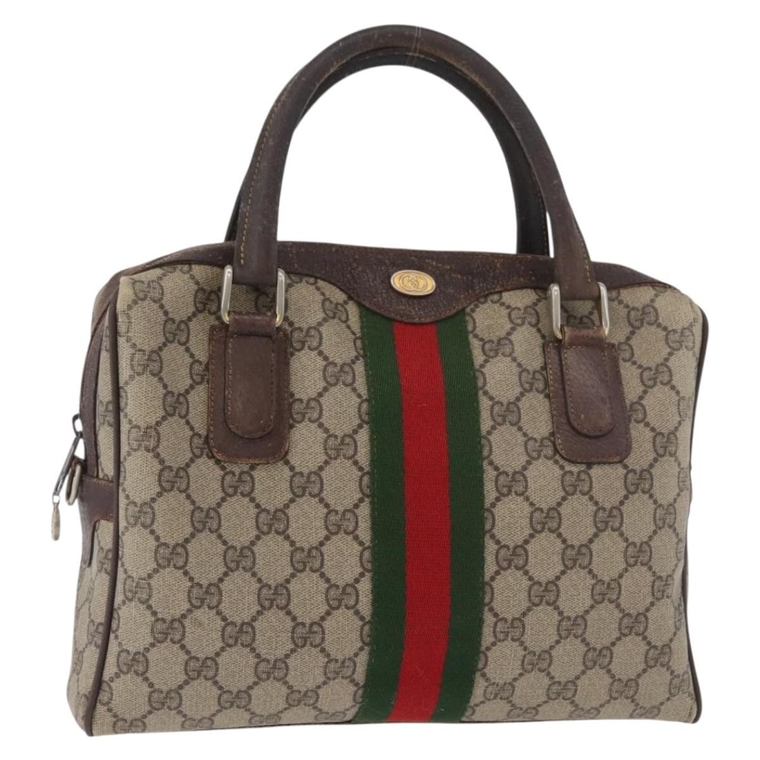 Gucci Sherry Line beige gold PVC leather handbag 378 002 3839: Gucci Sherry Line beige gold PVC leather handbag 378 002 3839 This GUCCI GG Supreme Web Sherry Line handbag features a beige and gold color scheme and is crafted from PVC leather and GG canvas. The ba