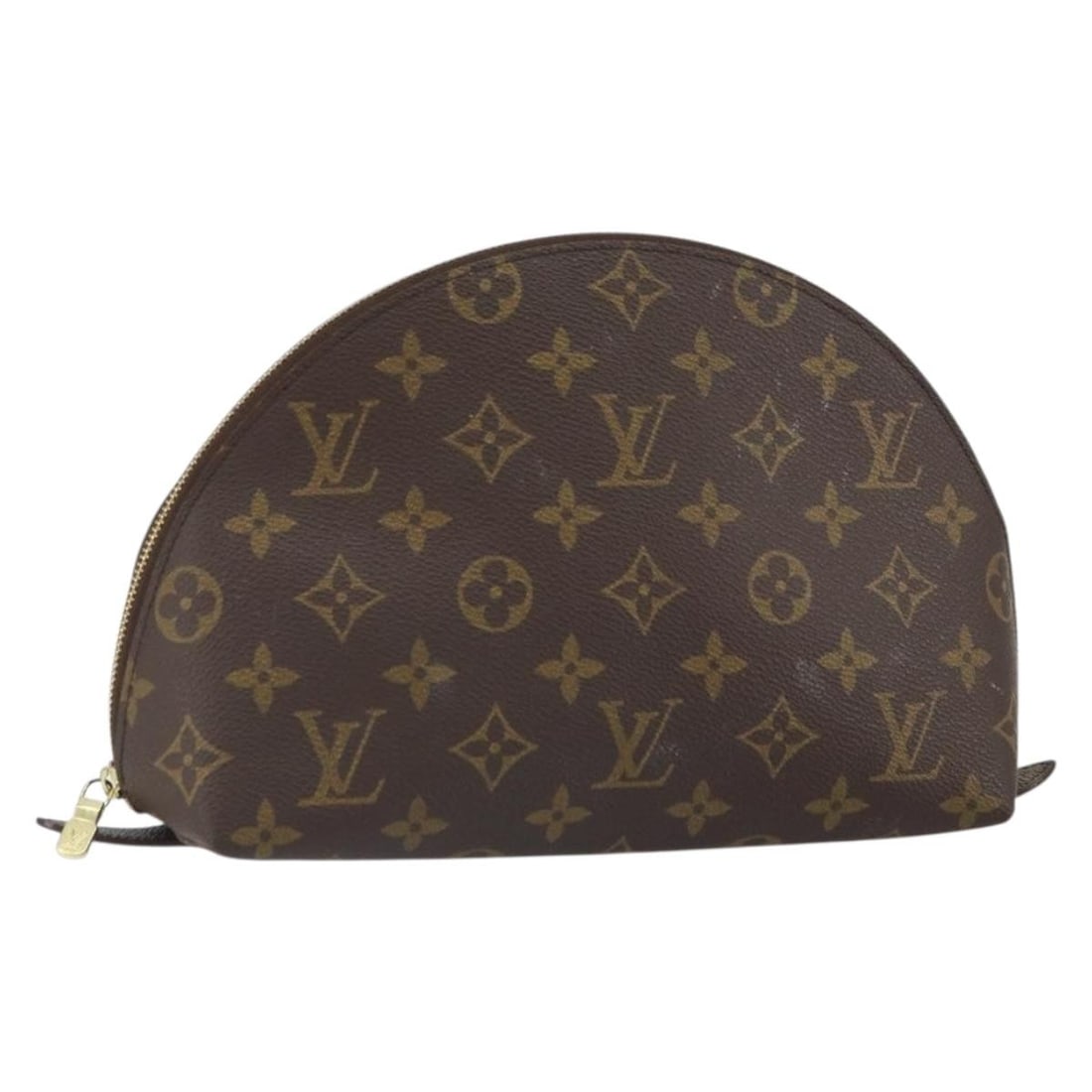Louis Vuitton M47520 Trousse Demi Ronde Monogram Cosmetic Pouch: Louis Vuitton M47520 Trousse Demi Ronde Monogram Cosmetic Pouch Louis Vuitton Monogram Trousse Demi Ronde cosmetic pouch, model M47520, crafted in Monogram canvas and made in France. This women's pouc
