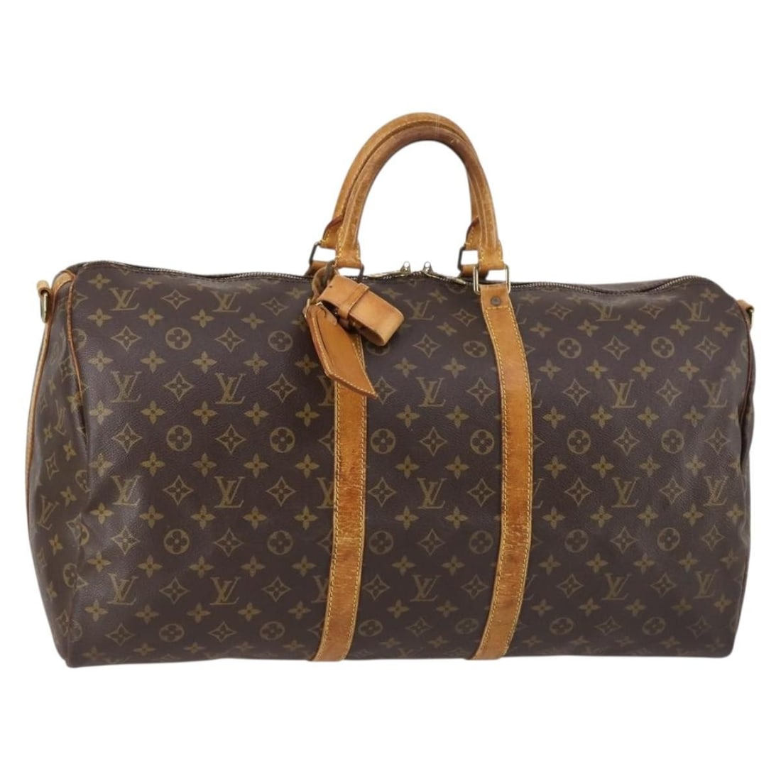 Louis Vuitton M41414 Keepall 55 Monogram Canvas Boston Bag: Louis Vuitton M41414 Keepall 55 Monogram Canvas Boston Bag Louis Vuitton Monogram Keepall Bandouliere 55 Boston Bag in Monogram Canvas, made in France. This women's bag is identified as style/type Bos
