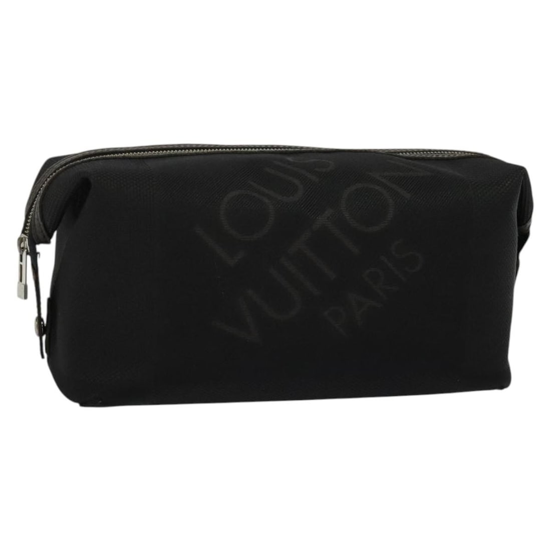 Louis Vuitton Damier Geant Black Clutch Bag M93091: Louis Vuitton Damier Geant Black Clutch Bag M93091 This LOUIS VUITTON Damier Geant Trousse Albatross clutch bag in black (Noir) is crafted from Damier Geant canvas and was made in France. The bag is d