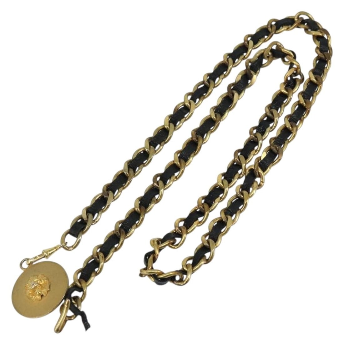 CHANEL CC Gold Tone Metal Chain Belt with Box: CHANEL CC Gold Tone Metal Chain Belt with Box Gold CHANEL chain belt in metal with a CC design. It comes with the item box and has a total length of approximately 82 cm (32.3 inches). Condition is hea