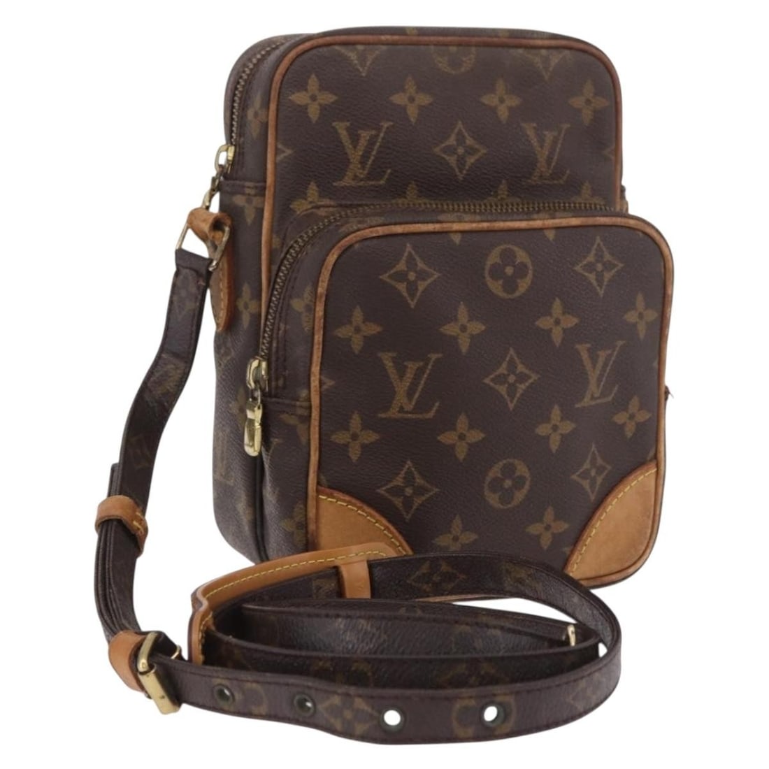 Louis Vuitton M45236 Amazon Monogram Canvas Shoulder Bag: Louis Vuitton M45236 Amazon Monogram Canvas Shoulder Bag Louis Vuitton Monogram Amazon Shoulder Bag in Monogram Canvas, made in France. This pre-owned shoulder bag is identified by product number M452