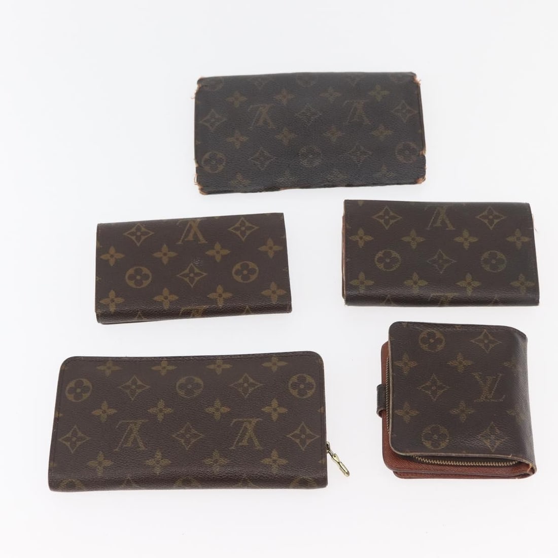 10 Louis Vuitton Monogram Canvas Wallets Bundle Authentic - 10