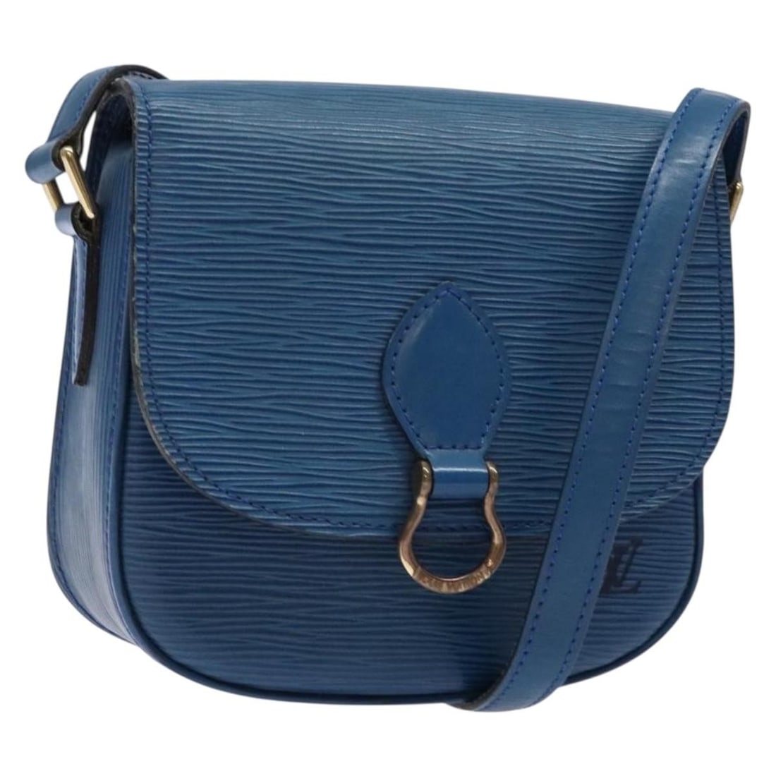 Louis Vuitton Epi Saint Cloud PM Shoulder Bag Blue M52195 Auth France: Louis Vuitton Epi Saint Cloud PM Shoulder Bag Blue M52195 Auth France This authentic Louis Vuitton Epi Saint Cloud PM Shoulder Bag in a striking blue hue is a stylish and functional accessory. Crafted