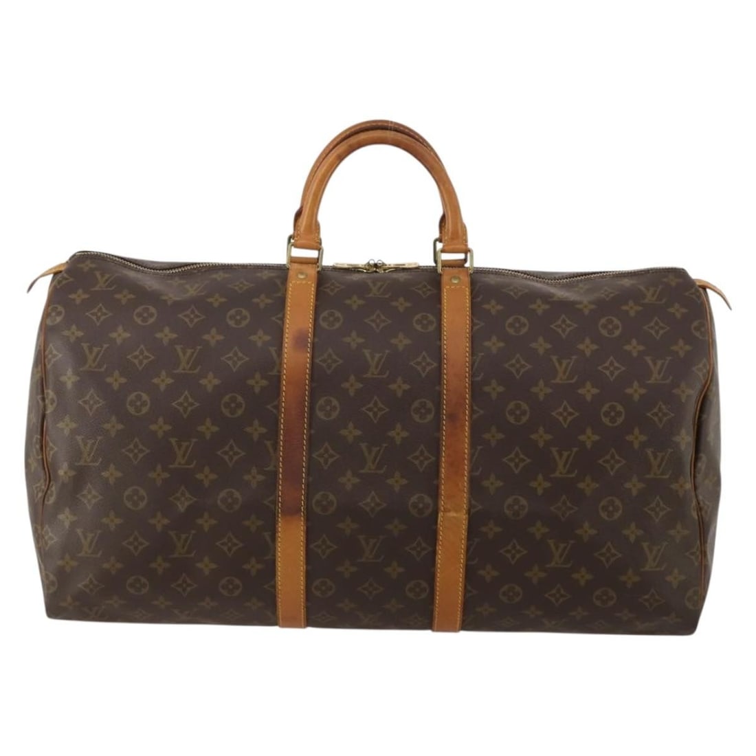 Louis Vuitton M41424 Keepall 55 Monogram Canvas Boston Bag: Louis Vuitton M41424 Keepall 55 Monogram Canvas Boston Bag Louis Vuitton Keepall 55 Boston Bag in Monogram Canvas with the classic Monogram pattern. Made in France, this bag is identified by product n