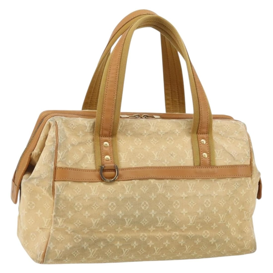 Louis Vuitton M92310 Josephine GM Monogram Mini Beige Handbag: Louis Vuitton M92310 Josephine GM Monogram Mini Beige Handbag Louis Vuitton Monogram Mini Josephine GM Hand Bag in beige Monogram Mini Canvas, made in France. This women's hand bag measures approximat