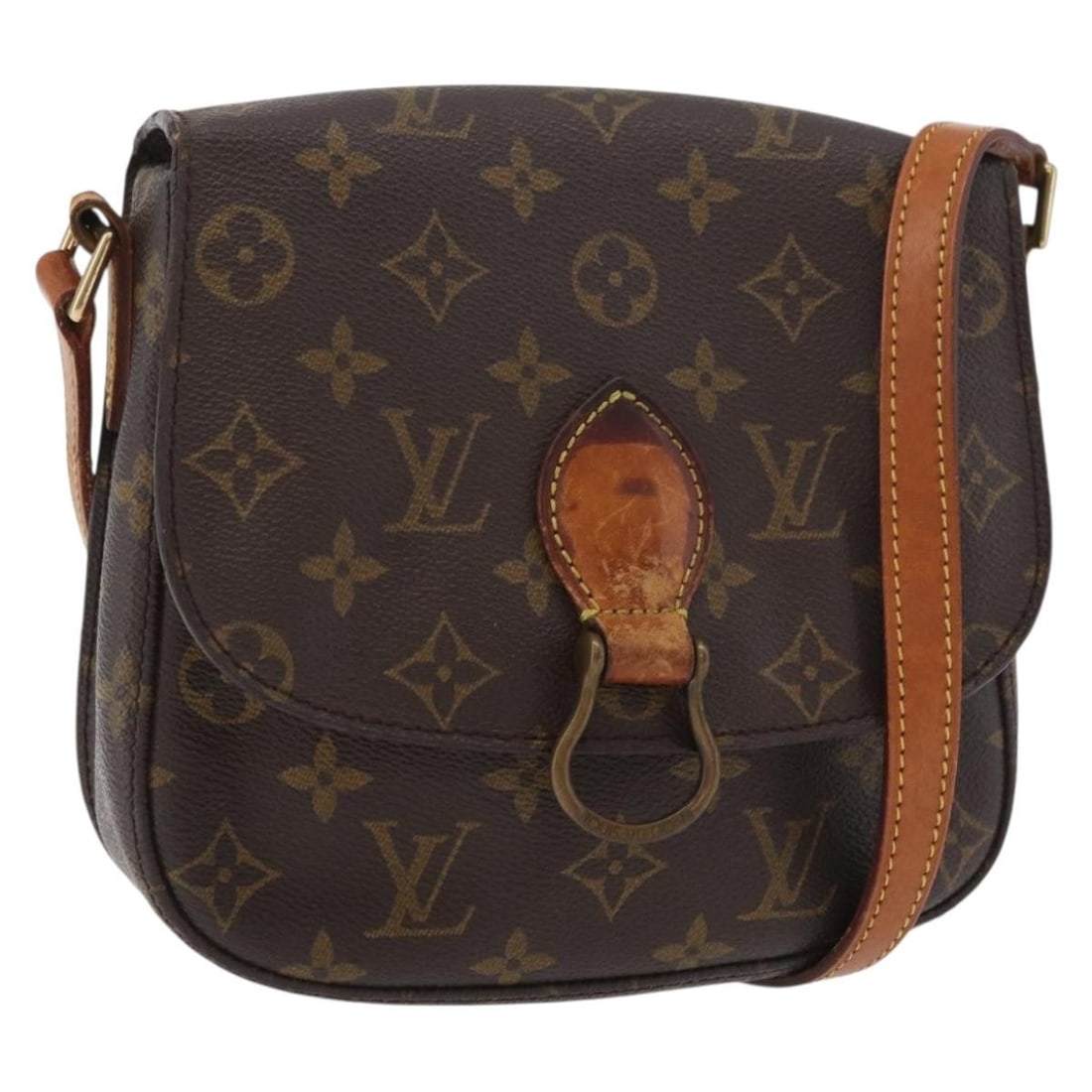 Louis Vuitton M51243 Saint Cloud MM Monogram Canvas Shoulder Bag: Louis Vuitton M51243 Saint Cloud MM Monogram Canvas Shoulder Bag Louis Vuitton Saint Cloud MM shoulder bag in Monogram Canvas, made in Germany. This women's bag features the classic Monogram exterior 