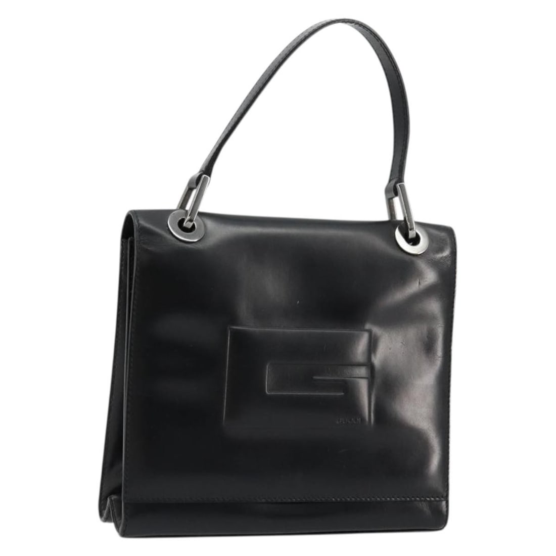 Gucci 007 2002 black silver leather women hand bag: Gucci 007 2002 black silver leather women hand bag This GUCCI handbag is crafted from black and silver leather and features a compact, structured silhouette. Designed for women, the bag is part of the
