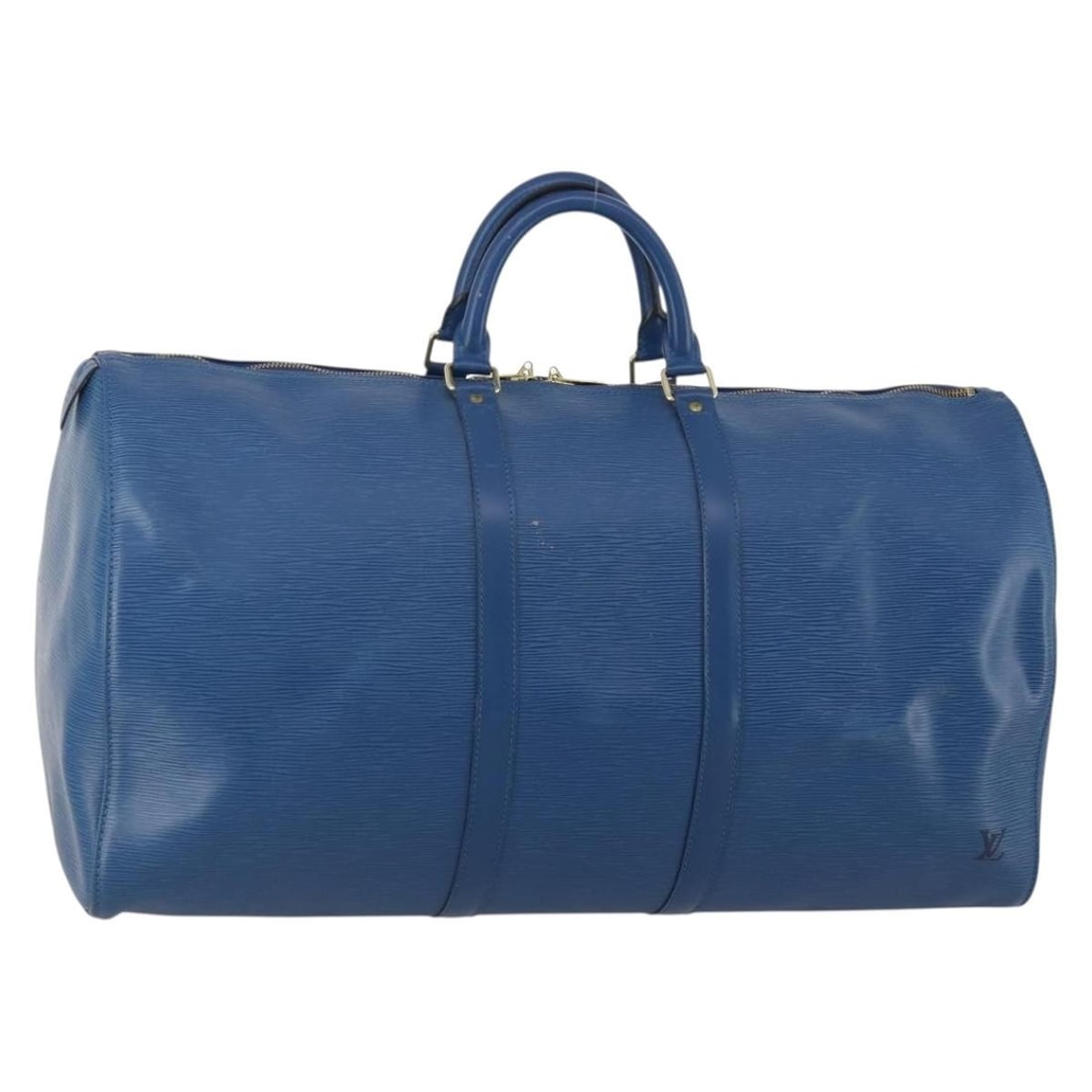 Louis Vuitton M42955 Keepall 55 Epi Leather Boston Bag Toledo Blue: Louis Vuitton M42955 Keepall 55 Epi Leather Boston Bag Toledo Blue Louis Vuitton Epi Keepall 55 Boston Bag in Toledo Blue, made from Epi leather. This pre-owned travel bag is made in France and is ide