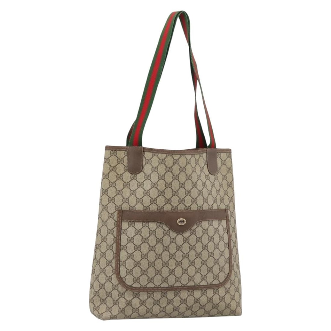 GUCCI Sherry Line GG Supreme PVC Leather Tote Beige Gold 40 02 003: GUCCI Sherry Line GG Supreme PVC Leather Tote Beige Gold 40 02 003 Gucci GG Supreme Web Sherry Line tote bag in beige and gold, made in Italy from PVC leather and GG canvas. It features a tote bag sty