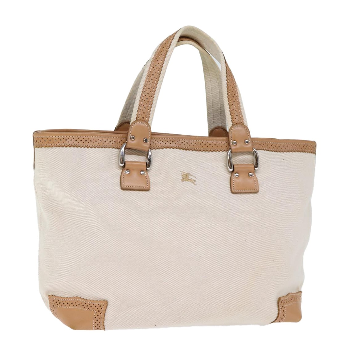 Burberry Blue Label beige canvas tote bag Japan: Burberry Blue Label beige canvas tote bag Japan This Burberry Blue Label tote bag is crafted from beige canvas and features a spacious design ideal for everyday use. Made in Japan, the bag offers a pr