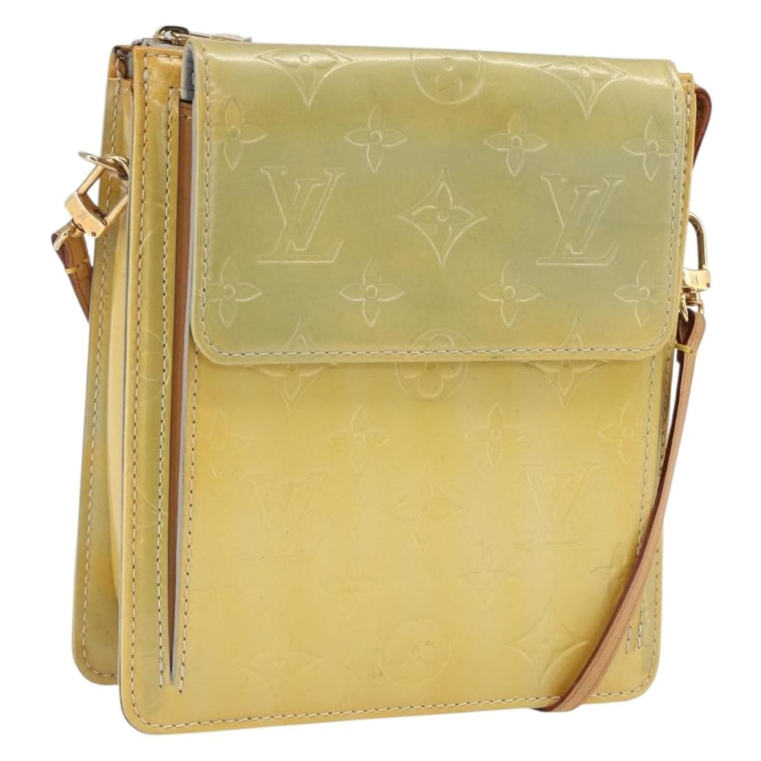 Louis Vuitton Monogram Vernis Motto Patent Leather Pouch Gris M91030: Louis Vuitton Monogram Vernis Motto Patent Leather Pouch Gris M91030 This is a Louis Vuitton Monogram Vernis Motto accessory pouch in Gris, crafted from patent leather. The pouch is designed for