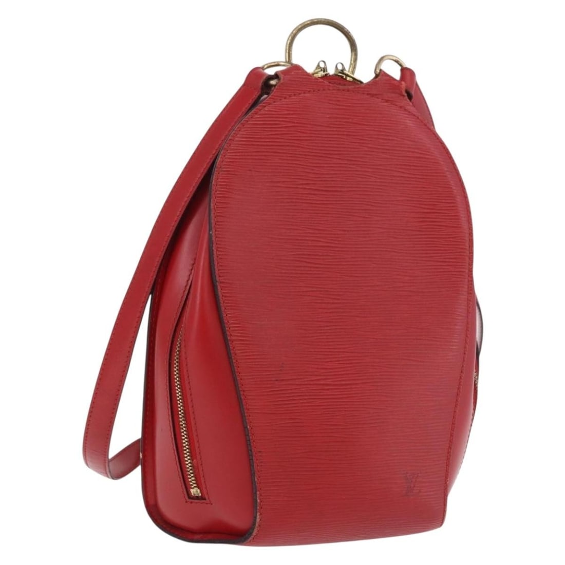Louis Vuitton Mabillon Epi Leather Backpack Castilian Red M52237: Louis Vuitton Mabillon Epi Leather Backpack Castilian Red M52237 Louis Vuitton Mabillon backpack in Castilian Red Epi leather, made in France. This style is identified by product number M52237 and is 