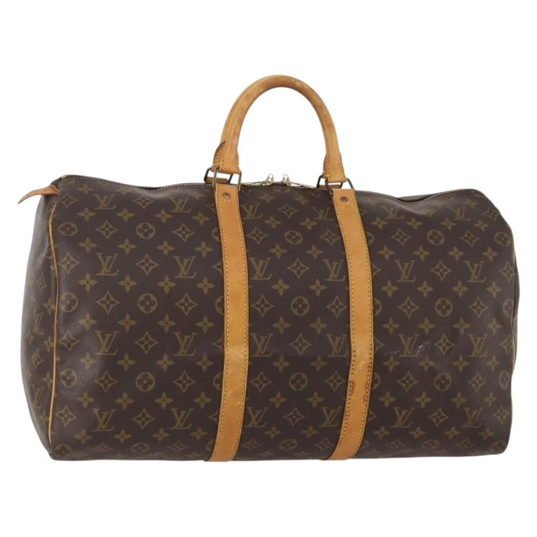 Louis Vuitton M41426 Keepall 50 Monogram Canvas Boston Bag: Louis Vuitton M41426 Keepall 50 Monogram Canvas Boston Bag Louis Vuitton Keepall 50 Boston Bag in Monogram Canvas, made in France. This women's bag is identified by product number M41426 and comes in 