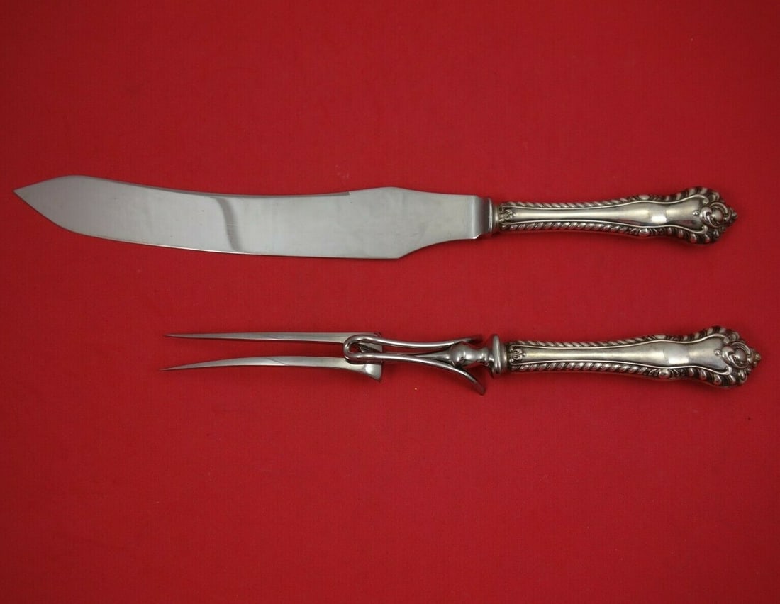 2 Piece Roast Carving Set Birks Gadroon Sterling Silver Handles (1 of 2)