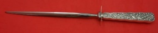 Gorham Saint Cloud Sterling Silver Hollow Handle Roast Carving Hone 13 3/4: Gorham Saint Cloud Sterling Silver Hollow Handle Roast Carving Hone 13 3/4 This is a Gorham roast carving hone featuring a sterling silver hollow handle in the Saint Cloud pattern. Made in the United 