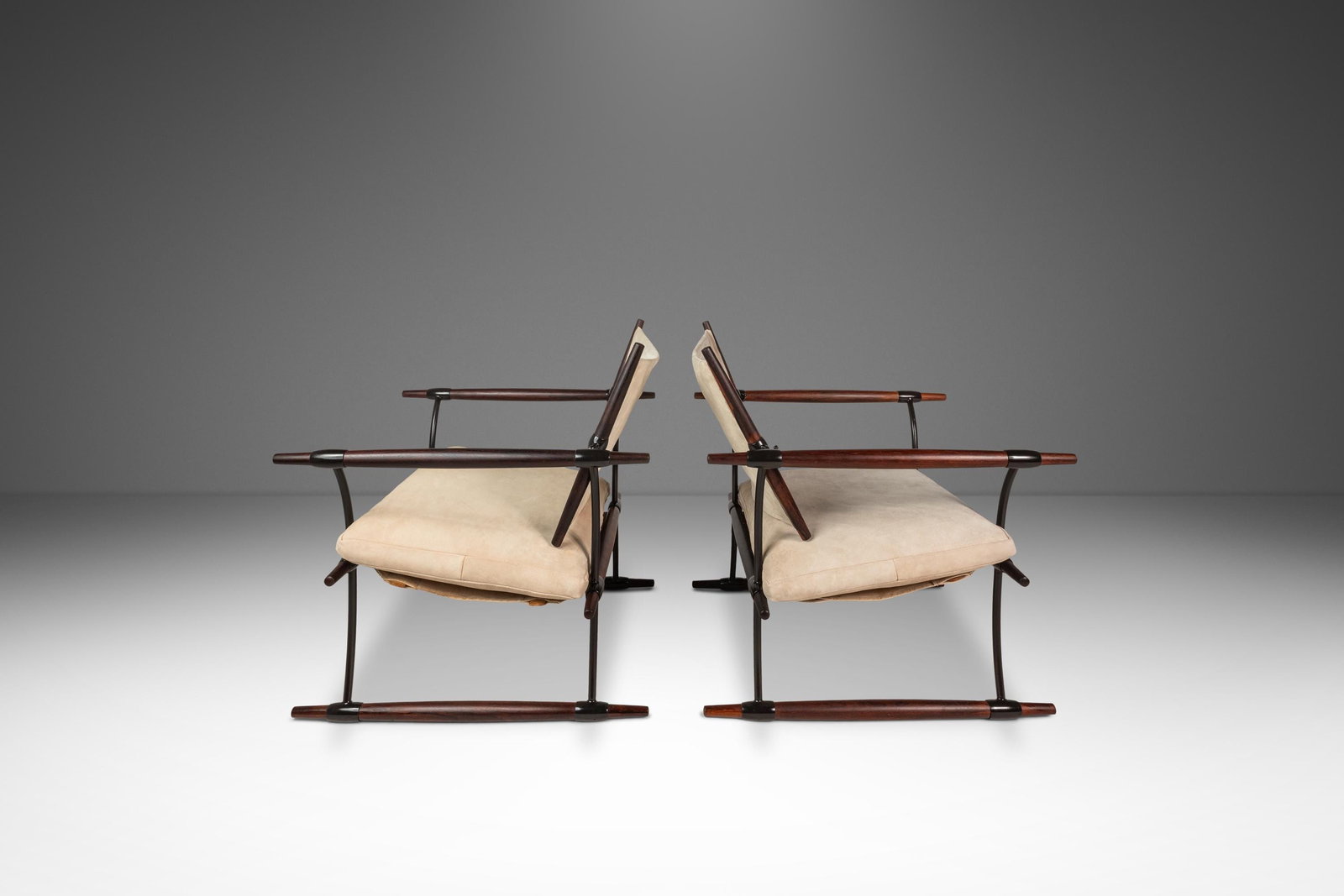 Set of 2 Stokke Rosewood and Suede Armchairs by Jens Quistgaard for Nissen Langaa (1 of 18)