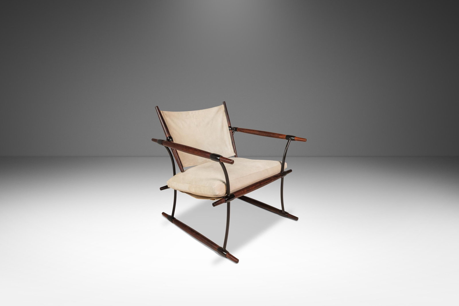 Jens Quistgaard Danish Rosewood and Suede Stokke Stick Chair for Nissen Langaa 1960s (1 of 18)