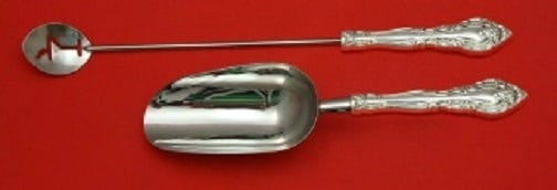Gorham Baronial New Sterling Silver 2-Piece Bar Set: Gorham Baronial New Sterling Silver 2-Piece Bar Set Elevate your barware collection with this exquisite 2-piece serving set from Gorham, featuring the elegant Baronial New pattern. Crafted from high-q