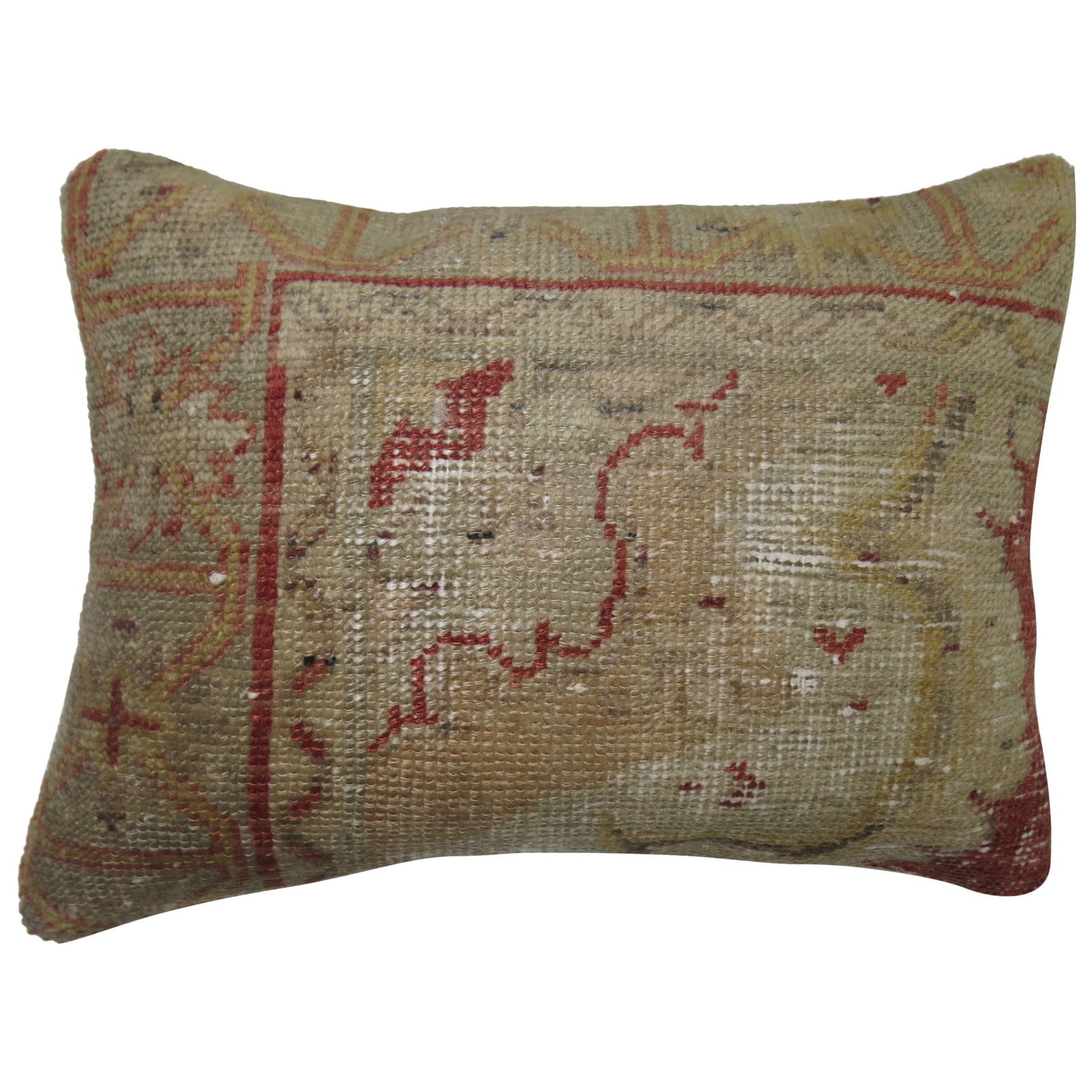 Antique Turkish Oushak Pillow Tudor Style 13 x 17 (1 of 4)
