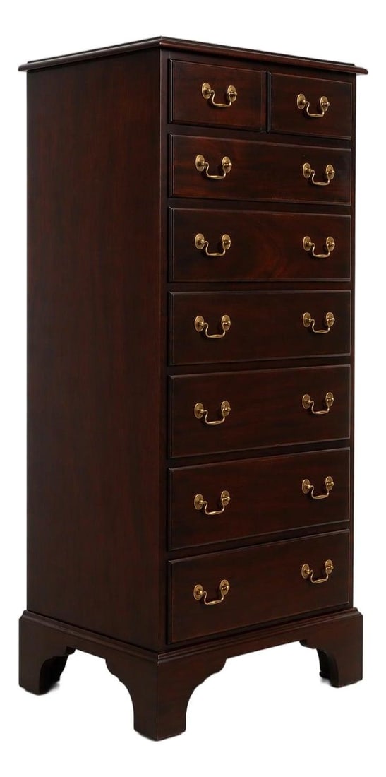Mahogany Lingerie Chest Traditional Style With Brass Hardware And Dovetail Drawers: Mahogany Lingerie Chest Traditional Style With Brass Hardware And Dovetail Drawers This Henkel Harris lingerie chest of drawers features solid mahogany construction with a traditional design. It offer